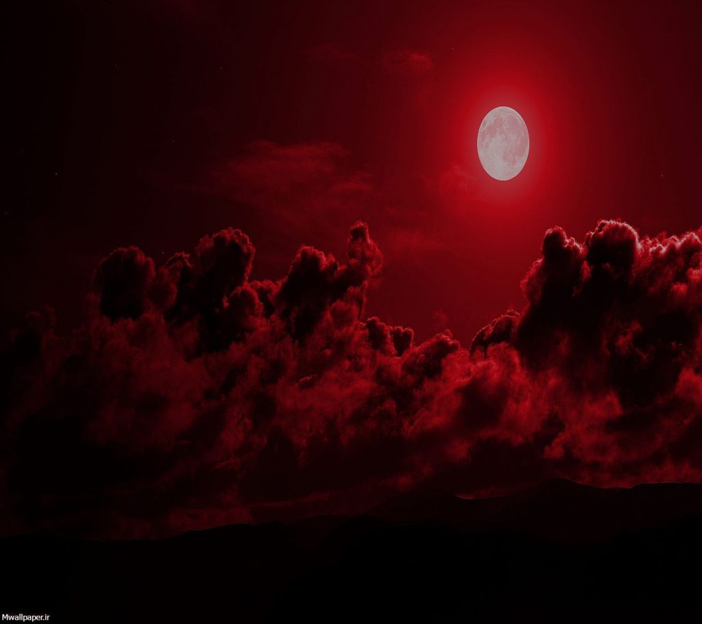 عکس ماه قرمز رنگ