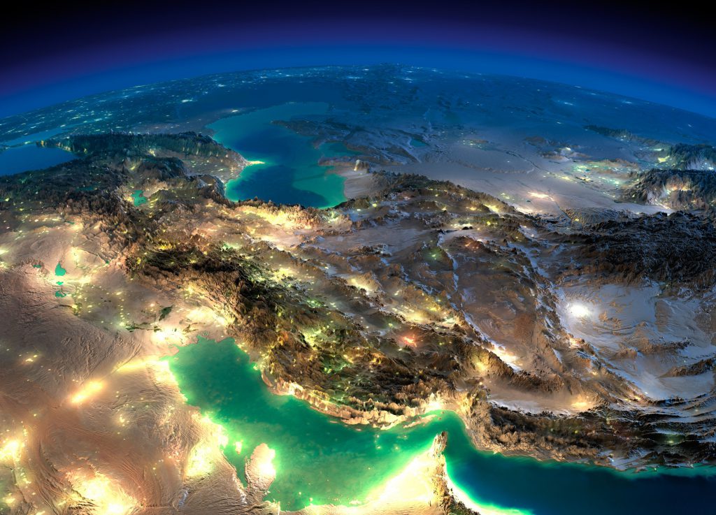 عکس باکیفیت نقشه ایران نورانی
