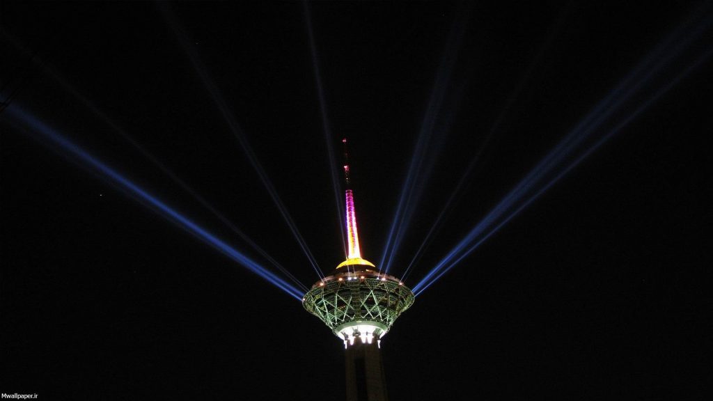 عکس بک گراند نورپردازی برج میلاد
