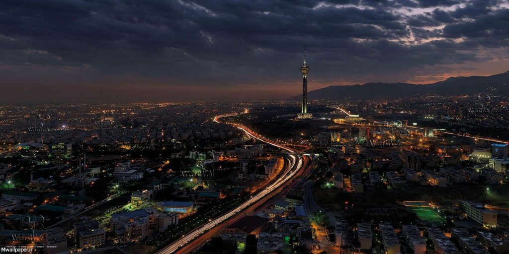 عکس تهران در شب از نمای بالا