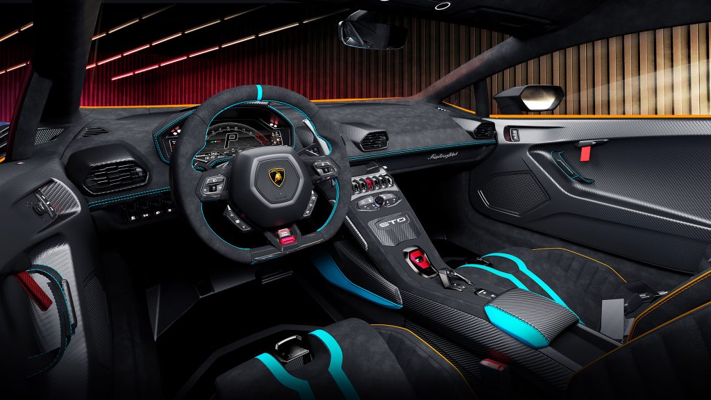 نمای داخل Lamborghini Huracan 2021